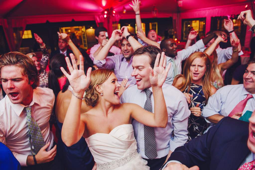 Bride and groom sharing their first dance at a UK wedding reception