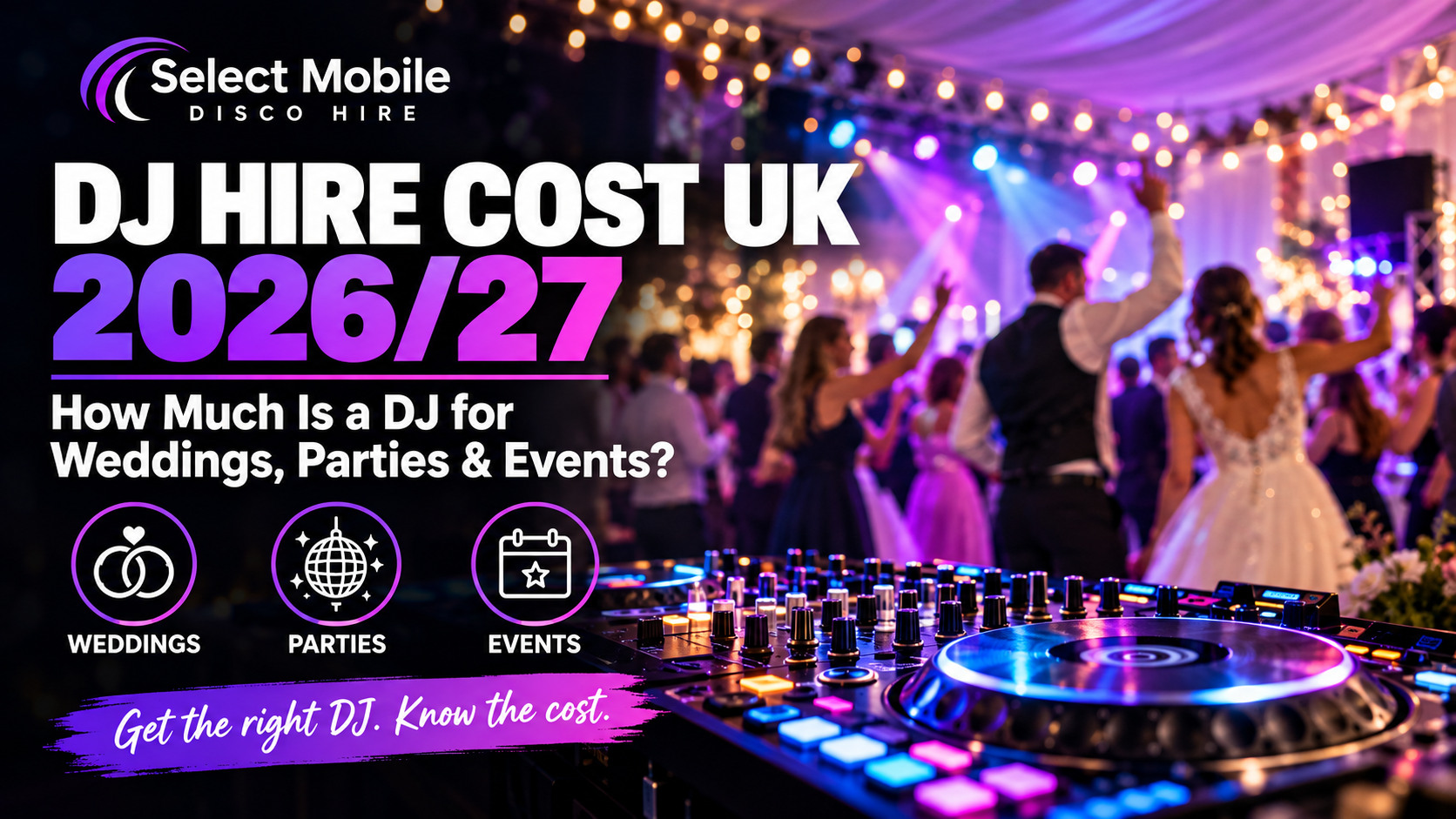 DJ Hire Cost UK 2026/27 | How Much Is a DJ for Weddings, Parties & Events?